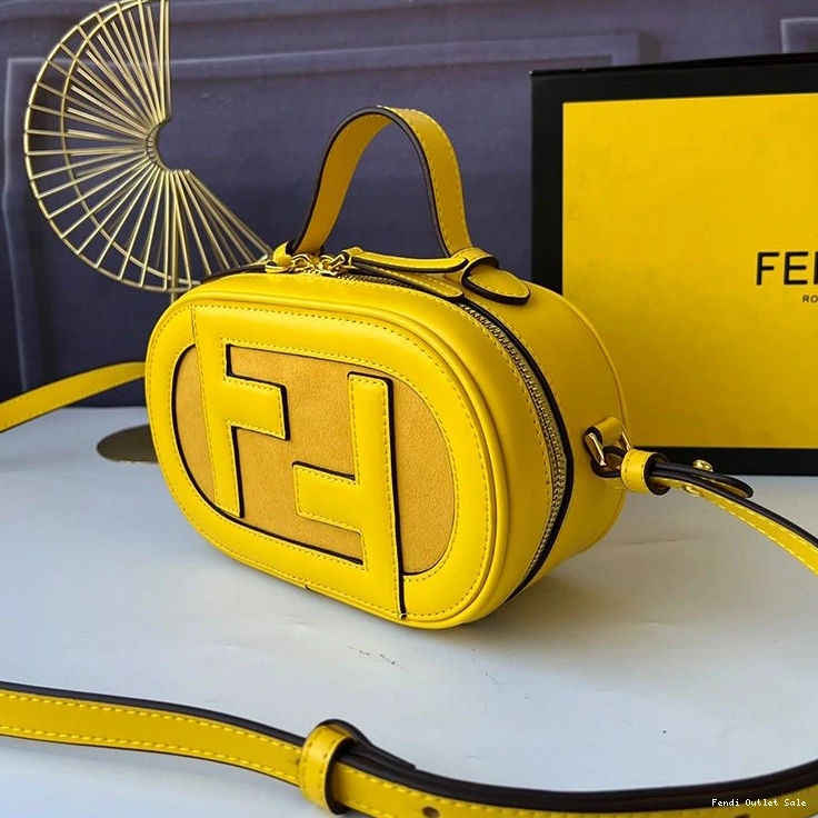 Affordable Case Calf Fendi Mini Yellow In Camera O'Lock Leather 0718